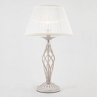 Классическая настольная лампа 32 см Eurosvet Selesta 01002/1 белый с золотом
