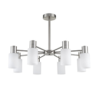 Люстра потолочная 72*49 см, 8*E14 Lumion MAVE 8099/8C никель, белый