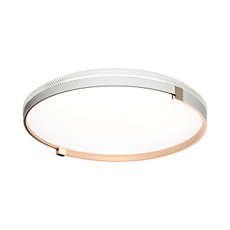 Cветильник 39*8,4 см, LED 48W, 4000 К, IP43, белый/золотой, пластик Sonex Olidi White, 7646/DL