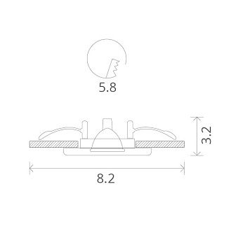 Светильник встраиваемый  Arte Lamp Praktisch a1203pl-1wh белый