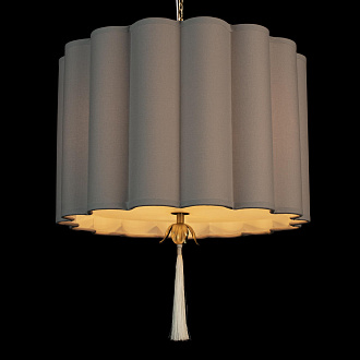 Подвесной светильник 40,7*49 см, 3*E14 LOFT IT Mellow 10306P Grey linen латунь