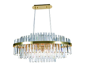 Люстра L800 x W400 x H400 (800), мм, 10*40W (400W), GOLD H+CLEAR (Золото + Прозрачный Хрусталь) NewRgy 5740E/10A GOLD H+CLEAR