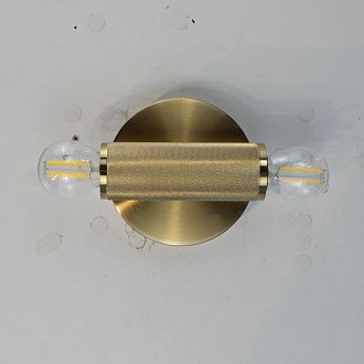 Бра RH Utilitaire Inline Sconce Brass 28,5*8*10 см, 2*E27*60W, ImperiumLoft 44.557, Латунь