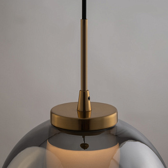 Светильник 15 см, 5W, 3000K, Freya Fume FR5399PL-L4BS1, латунь
