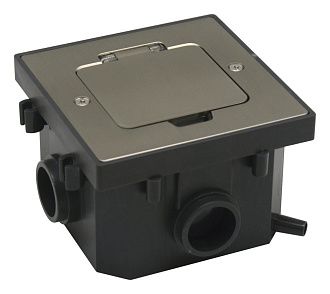 Donel Лючок 2 мод. (1 мод. 45х45 мм.), никель, IP44, (с уст. набором), DFB2MRN
