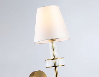 Бра с абажуром и хрусталем 21*15*35,5- см, 1*E14*40W, K, Ambrella Light High Light LH71025, латунь