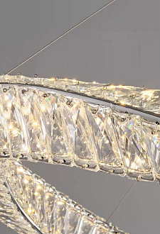 Светильник подвесной светодиодный ElegantLight DZN-8190 ХРОМ  D800/H1200/1/LED/45W/4000K DOMO 24-07