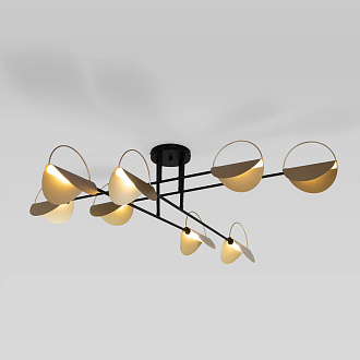 Светильник 116 см, Eurosvet Grazia 70148/8, черный-золото