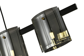 Подвесной светильник 120*12*150 см, 5*G9, 50W, Zortes Rony ZRS.1209.01, черный