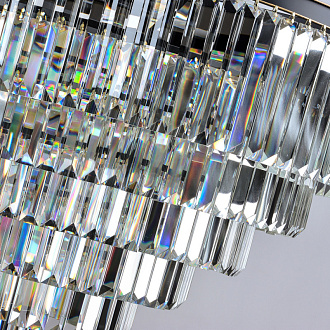 Подвесная люстра Divinare Nova 3001/01 LM-25, диаметр 120 см, черный-хрусталь