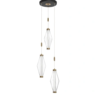 Подвесной светильник *33*60-140 см, *LED*15W, 3000K, Citilux Tanna CL253020, Латунь\Чёрный