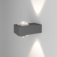 Уличный настенный светильник со светодиодами 4 см, 2W, 4000K, Elektrostandard Lenses 35191/W, серый