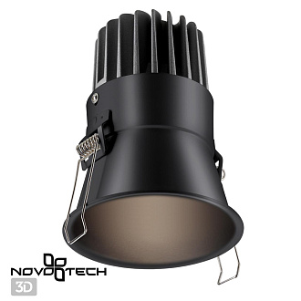 Светодиодный светильник 9 см, 18W, 3000-6000K, Novotech Spot Lang 358911, черный