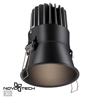 LED светильник 9 см, 18W, 3000-6000K, Novotech Spot Lang 358911, черный, вр 8,2 см