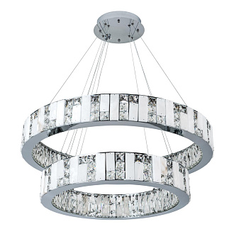 Подвесная люстра 80x80см, LED, 72Вт, 3000 / 6000K, Modelux ML.6985.800.600P CR Хром