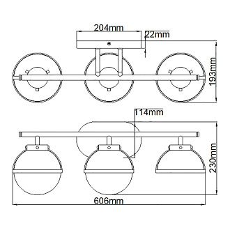 Бра для ванных комнат Hinkley, Арт. HK-HOLLIS3-C-BK-BATH