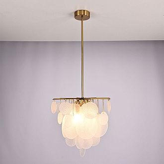 Люстра на штанге Nimbus glass D43 43*43*43 см, 6*E14*40W, ImperiumLoft 313265-22, Латунь