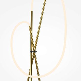 Торшер с диммером 45*45*162 см, LED*36W, 3000K, Maytoni Crochet MOD369FL-L36BS3K, черный