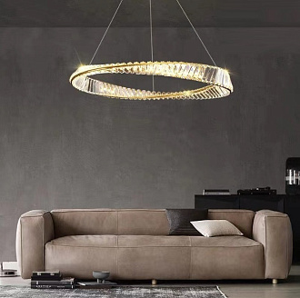 Светильник подвесной светодиодный ElegantLight DZN-8187 БРОНЗА  D800/H1200/1/LED/45W/4000K DOMO 24-07