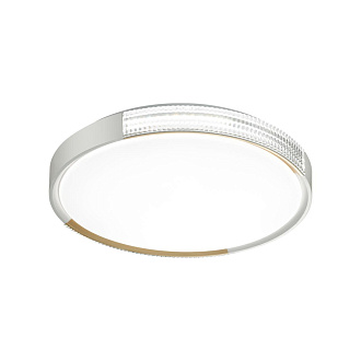 Cветильник 40*6,5 см, LED 48W, 3000-6000 К, IP43, белый/золотистый, пластик Sonex Velio, 7612/DL