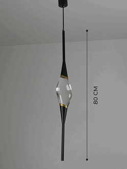Светильник подвесной ElegantLight DZN-5031 ЧЕРНЫЙ D100*800/H1400/1/G4/3W/4500K 23-01