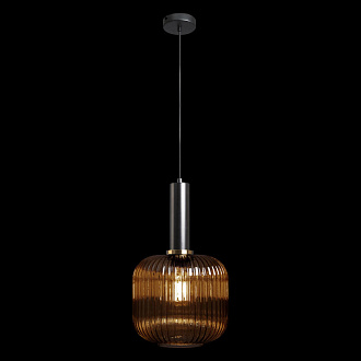 Подвесной светильник Loft IT 2071-B+BL, диаметр 20 см, черный