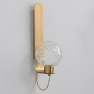 Бра 35 см, 5W, 3000K, Crystal Lux BELLA AP1 BRASS, латунь