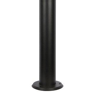 Уличный светильник Favourite Barrel 3020-1T, L120*W120*H650, каркас чёрного цвета, внутренний плафон из белого матового стекла, IP44