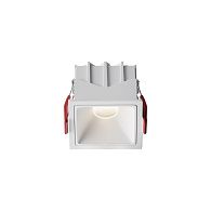 Встраиваемый светильник 6,5*6,5-5,2 см, LED*10W, 4000K, Maytoni Alfa LED 50° DL043-01-10W4K-SQ-W-1, Белый, вр 5,5*5,5 см