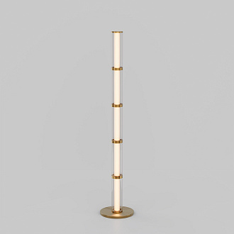 Напольный светодиодный светильник 30*30*160 см, *LED, 40W, 3000 Eurosvet Stark 80537/1, латунь