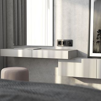 W0032448 Рамка на 3 поста Elite, черный, стекло Werkel, 4690389196225