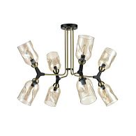 Потолочная люстра Vele Luce Sereno VL2194L08, диаметр 78 см, черный-латунь