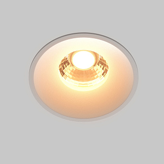 Встраиваемый светильник 8 см, 12W, 2700K, Maytoni Round DL058-12W2.7K-W, белый, вр 7,5 см