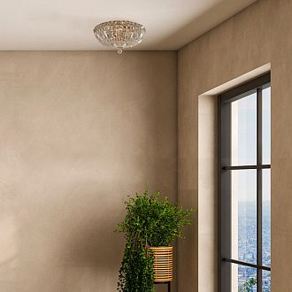 Хрустальная Люстра диаметр 31 см Maytoni DIA100-CL-03-G Royal gold (золото)