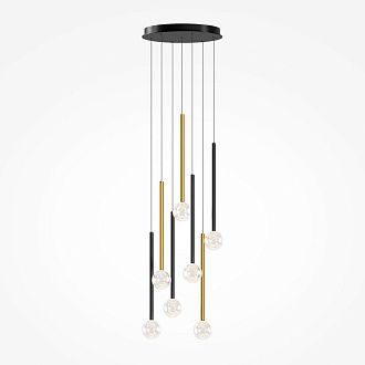 Каскадная люстра 42*42*360 см, LED*23W, 3000K, Maytoni Bubble Dream MOD383PL-L20BBS3K, черный