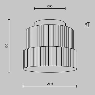 Светильник *14,8*-13 см, *LED*12W, 3000K, Maytoni Alba MOD518CL-L12BS3K, Латунь
