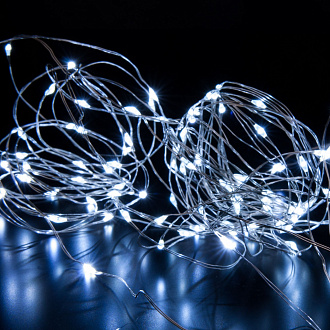 Гирлянда нить Роса белый 10м IP20 400-008 белый 1000* см, LED *2W, >6500 К, Elektrostandard