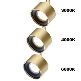 Светодиодный светильник 10 см, 15W, 3000-6000K, Novotech Shino Flum 358981, бронза