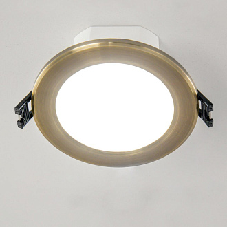 Светильник встроенный 11*4,2 см, LED*7 W, 3000-5500-4000 К, Бронза Citilux Акви CLD008113V, вр 9 см