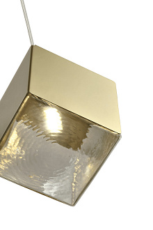 Подвесной светильник 18*18*150 см, 1*G9, 10W, Zortes Ice Cube ZRS.1005.01, золотой