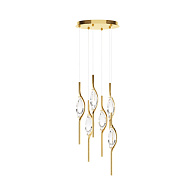 Каскадная люстра 43*43*365 см, LED, 3000К, Maytoni Foresight MOD347PL-L48BS3K латунный