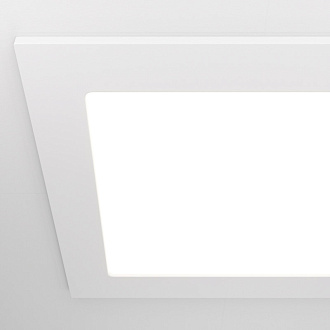 Светильник, 25 см, 18W, 3000К, белый, теплый свет, Maytoni Stockton DL021-6-L18W, встраиваемый светодиодный