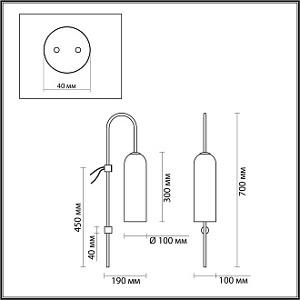 Бра Odeon Light Vosti 4642/1W, золото