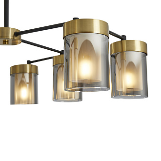 Светильник 77 см, Freya Modern FR5432PL-08BBS, черный-латунь