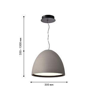 Подвес *35*35-150 см, 1*LED*30W, 3000K, Favourite Halva 4813-3P, черный