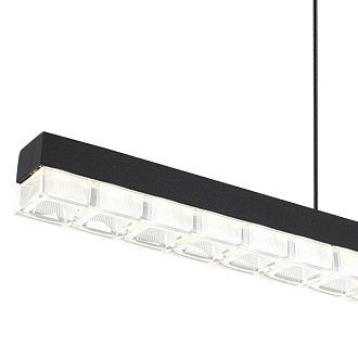 Подвесной светильник 125,5*2,6*-150 см, *LED, 32W, 4000K, ST-Luce Euclidics SL1018.423.01, черный