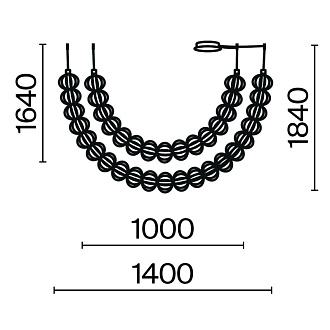 Подвесной светильник 208,6*35*94*184 см, LED*107W, 3000 К, Golden Cage MOD216PL-L55G3K Maytoni, Золото