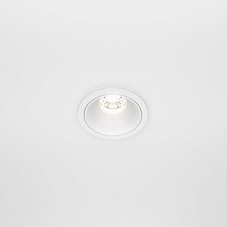 Светильник 7 см, 10W, 4000K, Maytoni Downlight Alfa LED DL043-01-10W4K-RD-W, белый