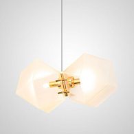 Подвесной светильник Gabriel Scott Welles Glass L2 40*40*35 см, 2*G9*40W, ImperiumLoft 40.2275-0, Золотистый