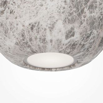 Подвесной светильник 12 см, Maytoni Basic Texture MOD461PL-01GR, черный-мрамор